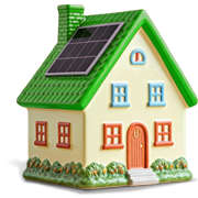 Illustrated green roofed house Illustrated green roofed house