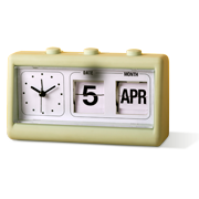 White clock with the date of 5th April 