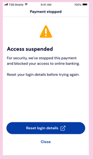 SCA account suspended