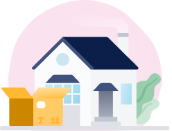 House with moving box
